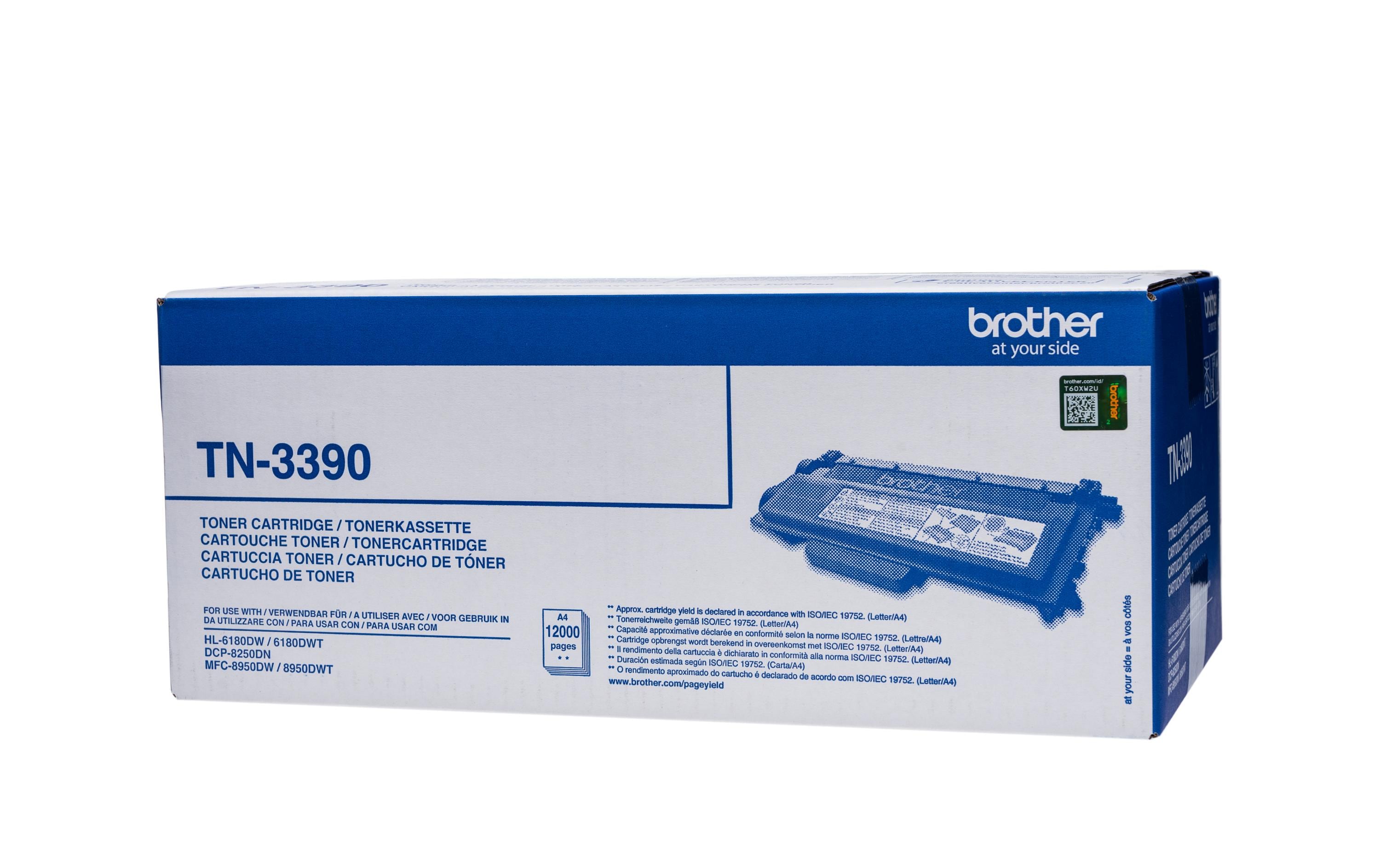 Toner Brother TN-3390, schwarz 12000Seiten bei 5% Deckung
