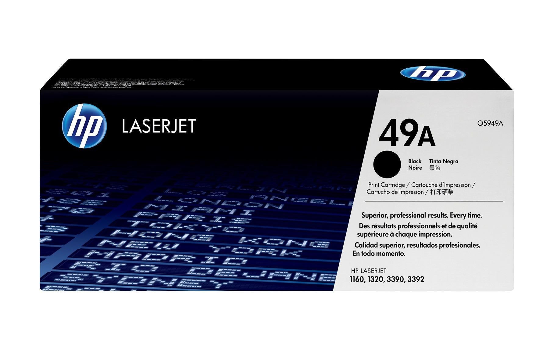 HP Toner 49A - Black (Q5949A) Seitenkapazität ~ 2500 Seiten