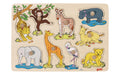 Steckpuzzle afrikanische Tierkinder 30 x 21 cm, Sperrholz, 9 Teile