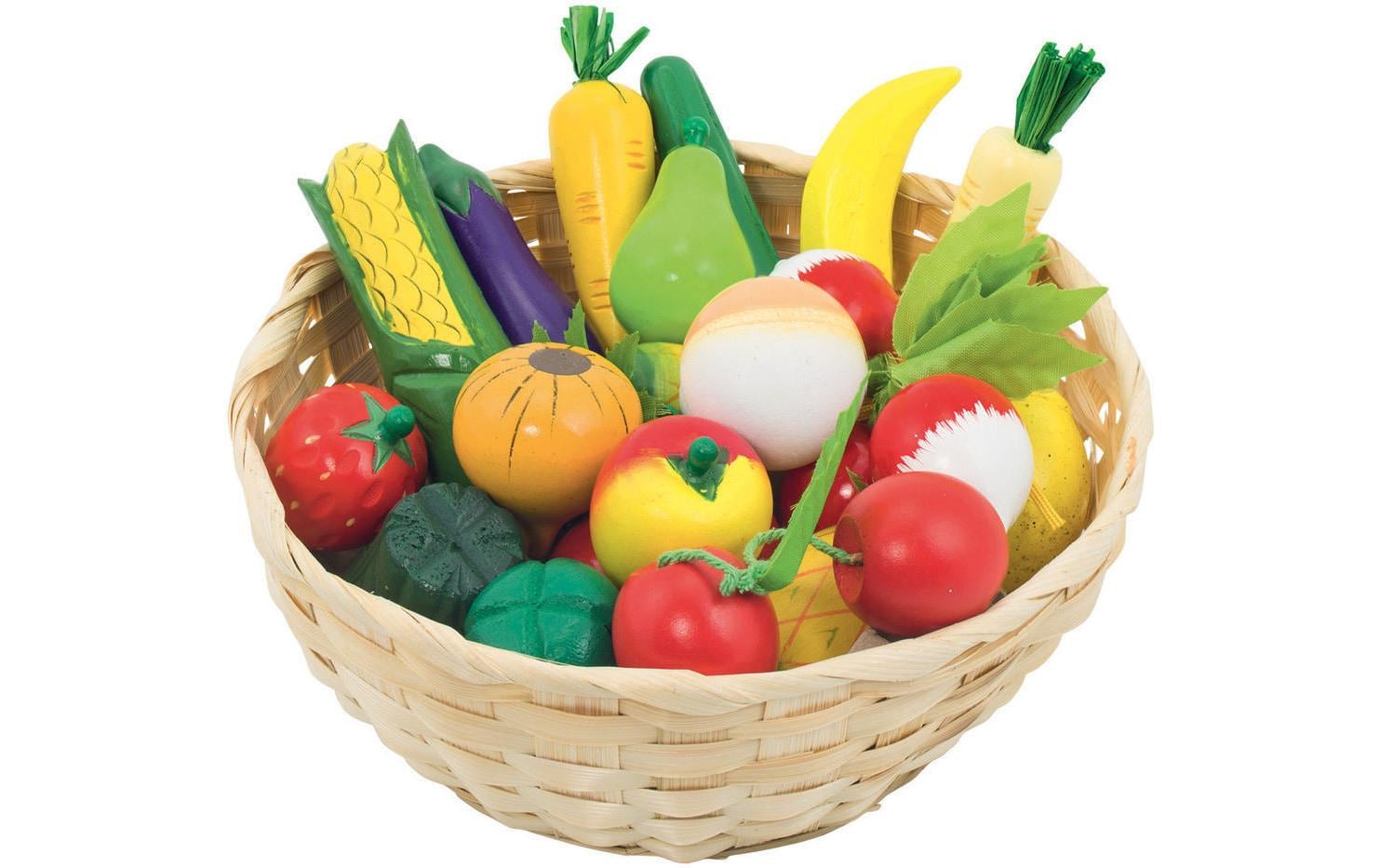 Obst und Gemüse Ø 21 cm, Fruchtkorb, 21 Teile