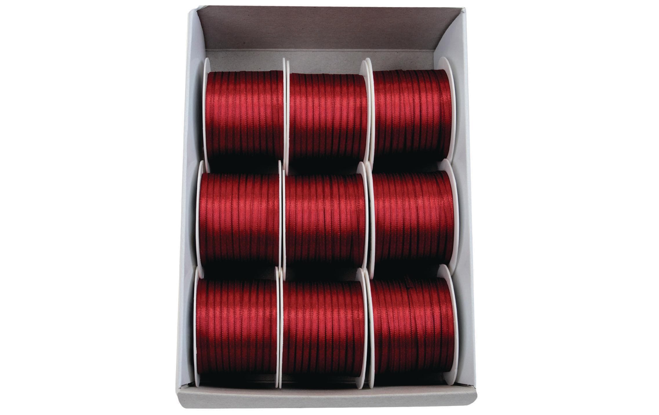 Goldina Doppelsatin-Band 3 mm Spule à 10 m, kardinal