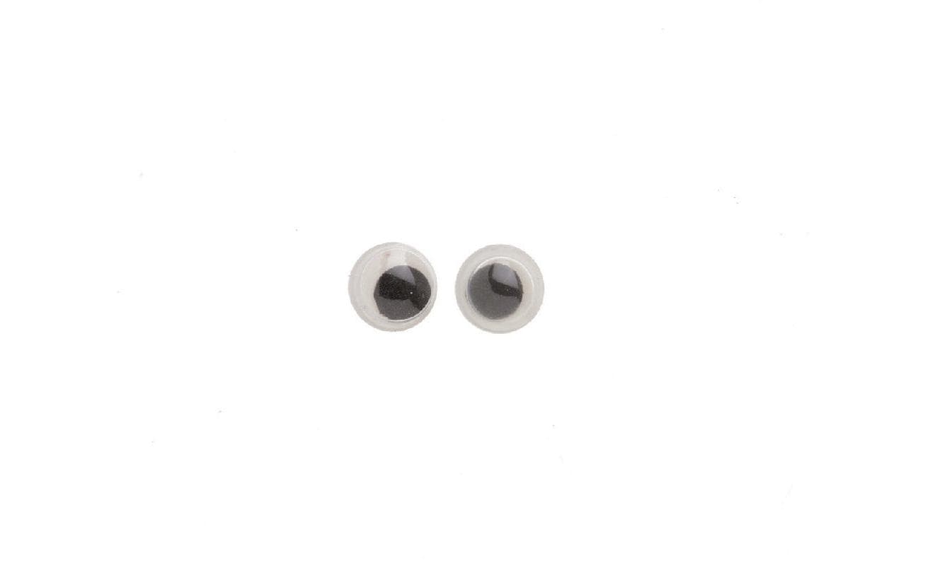 Glorex Wackelaugen rund 6 mm 100 Stück zum Ankleben