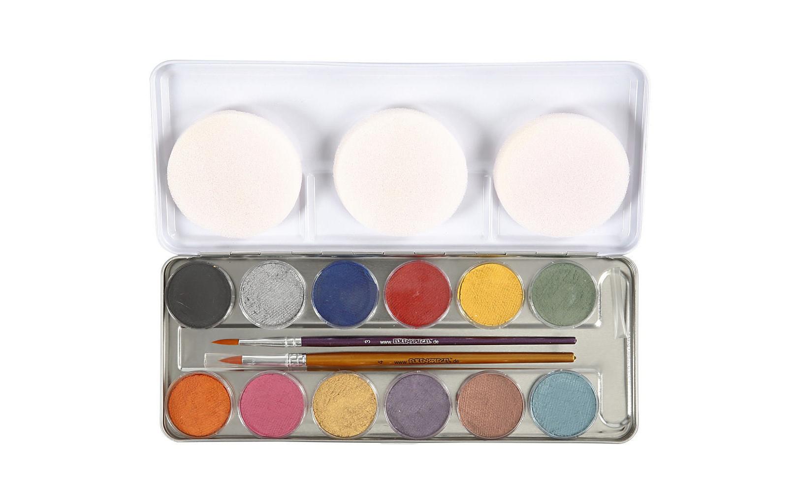Eulenspiegel Schminke Palette 12 Farben