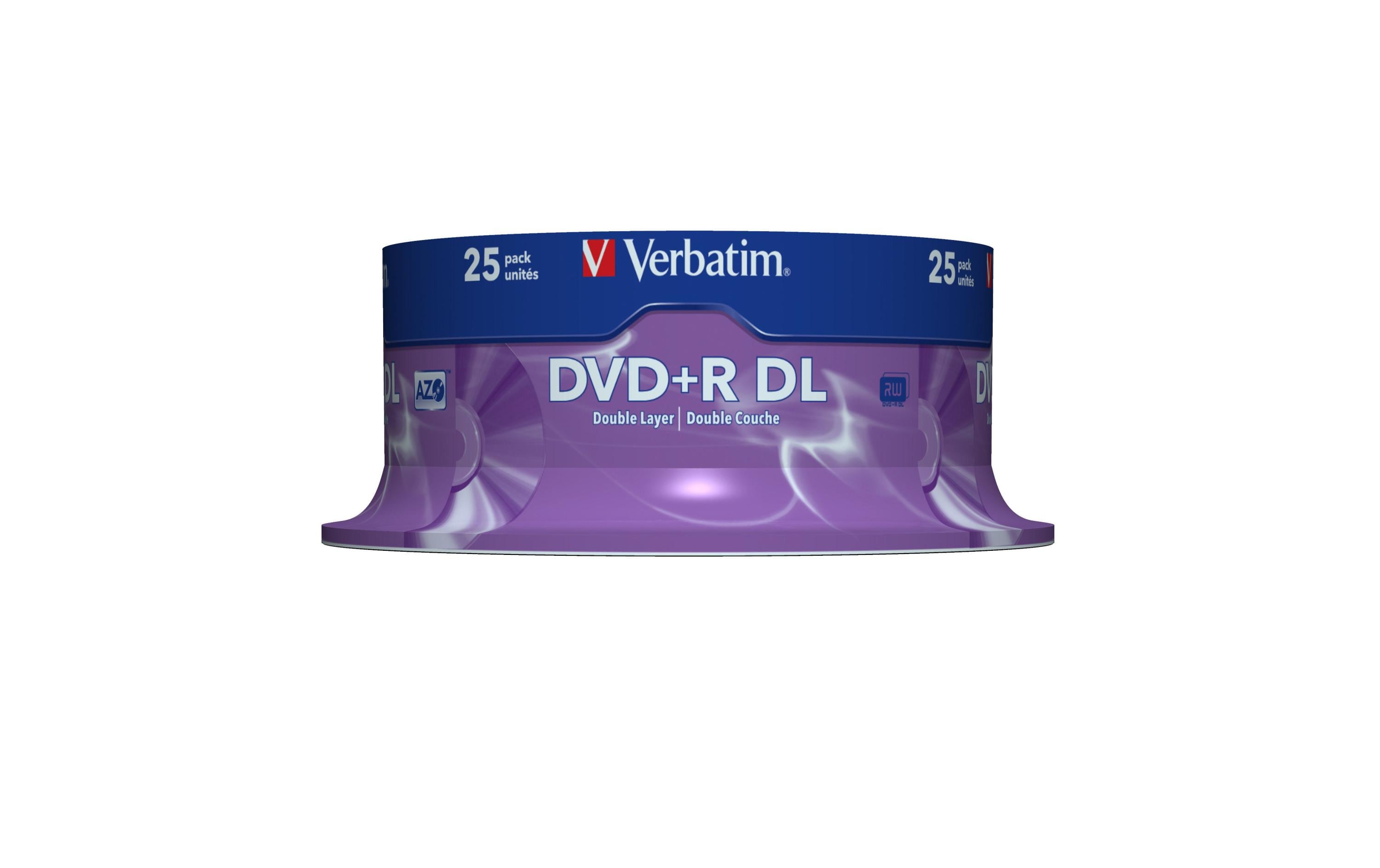 Verbatim DVD+R 8x Double Layer 8.5GB,25er S mit Logo / Double Layer