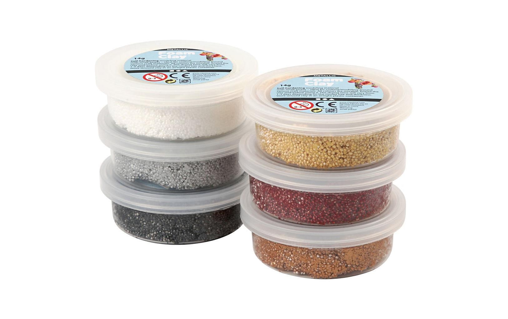 Creativ Company Foam Clay 6 x 14 g, Metallic