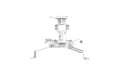 PureMounts Spider 10W Projektorhalterung Weiss, Bis 13.5 Kg, Deckenabstand 150mm