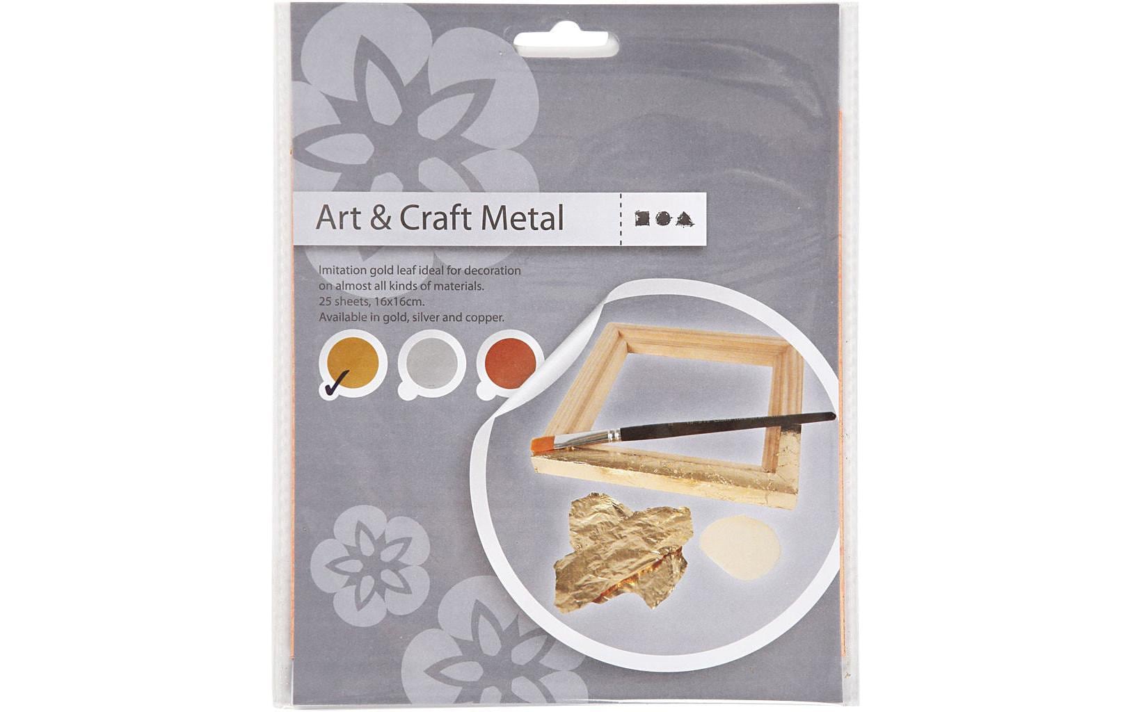 Creativ Company Blattmetall gold 25 Blatt à 16 x 16 cm