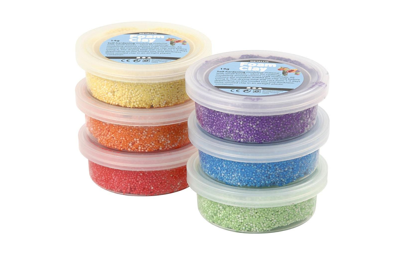 Creativ Company Foam Clay 6 x 14 g, Metallic