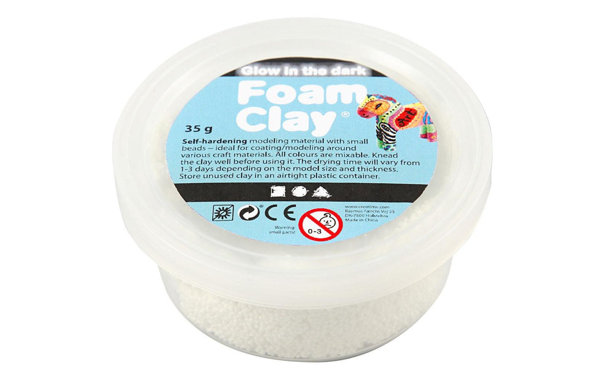 Creativ Company Foam Clay 35g, leuchtet im Dunkeln