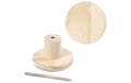 Creativ Company Holz Garderobehaken rund D: 7 cm, T: 4.5 cm