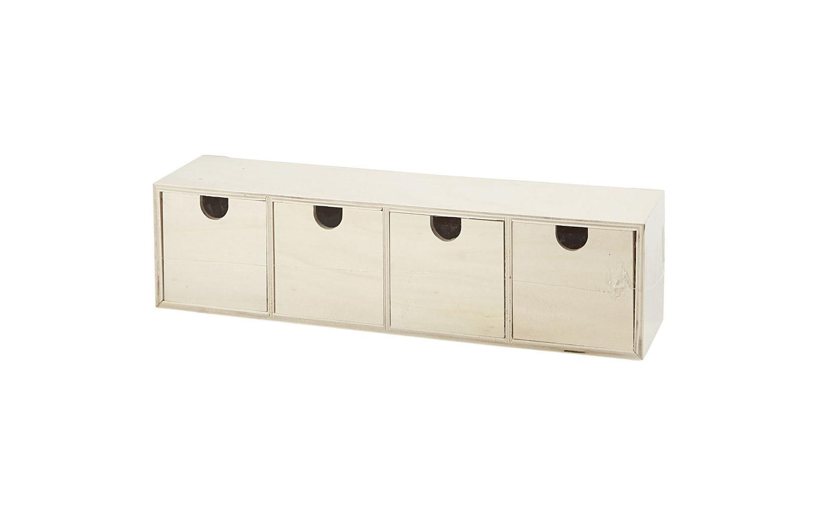 Creativ Company Holz Box mit Schubladen 9.2 x 34.7 / 7.2 x 7.2 cm