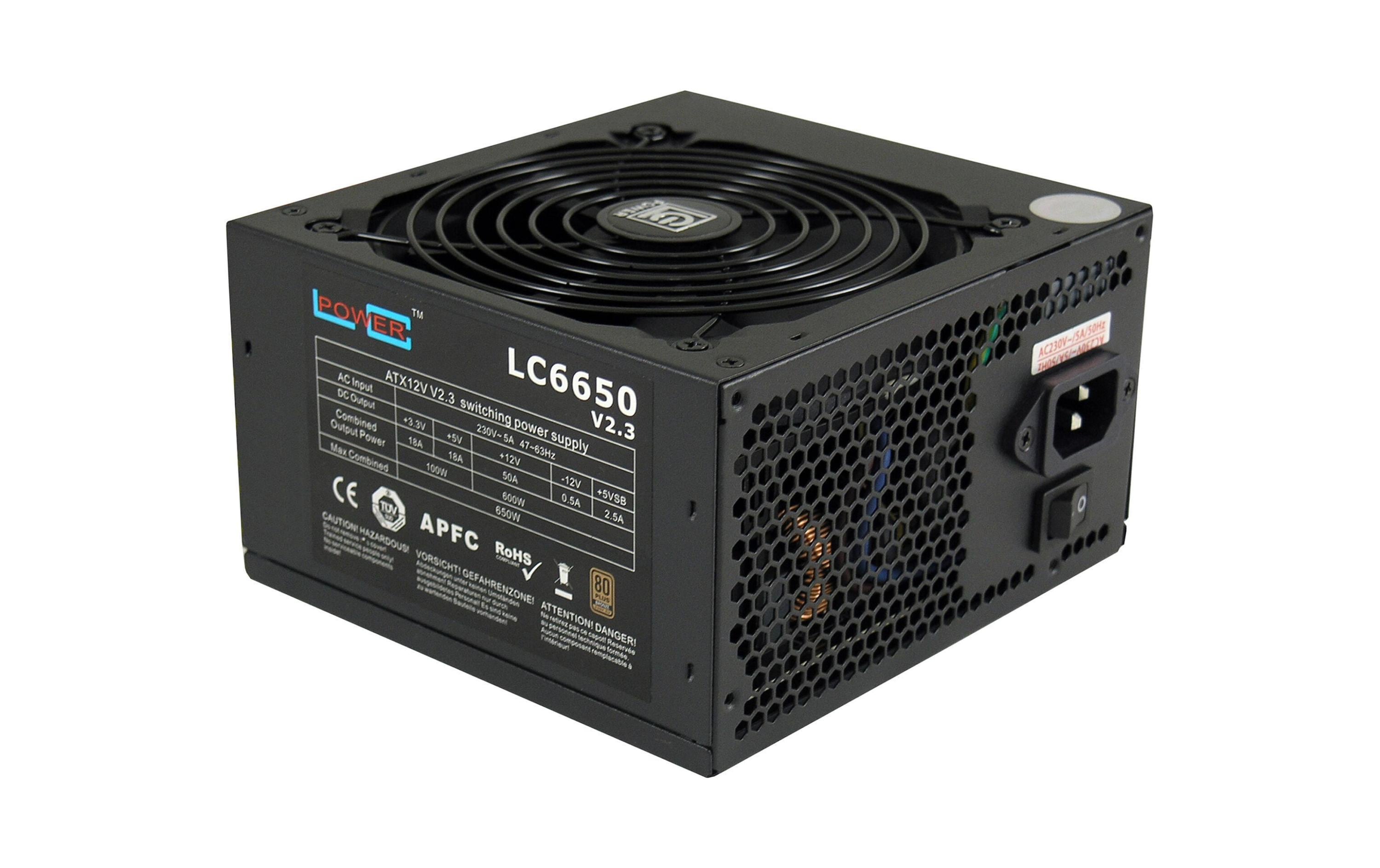 Netzteil LC Power, Super Silent Serie 650W 80+ Bronze, nonmodular