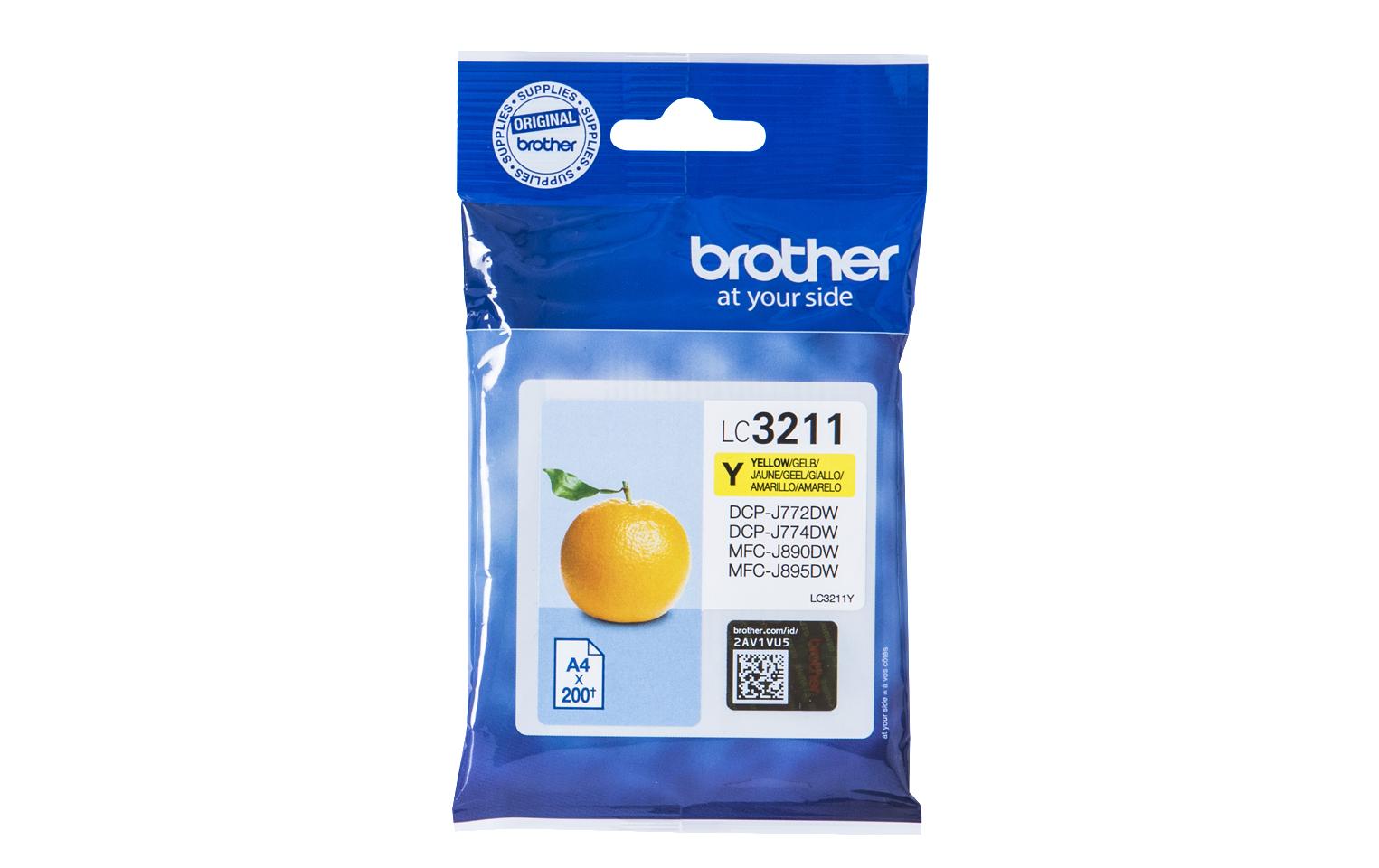 Tinte Brother LC-3211Y, yellow
