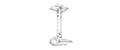 Edbak PM1, Beamer Universaldeckenhalterung weiss, bis 15kg, 448-656mm höhenverstellb