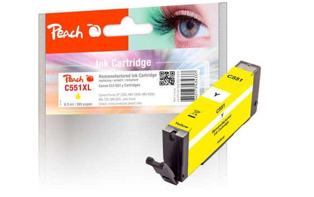 Peach Tinte Canon CLI-551 yellow zu IP7250, MG5450, MG6350,  8.5ml