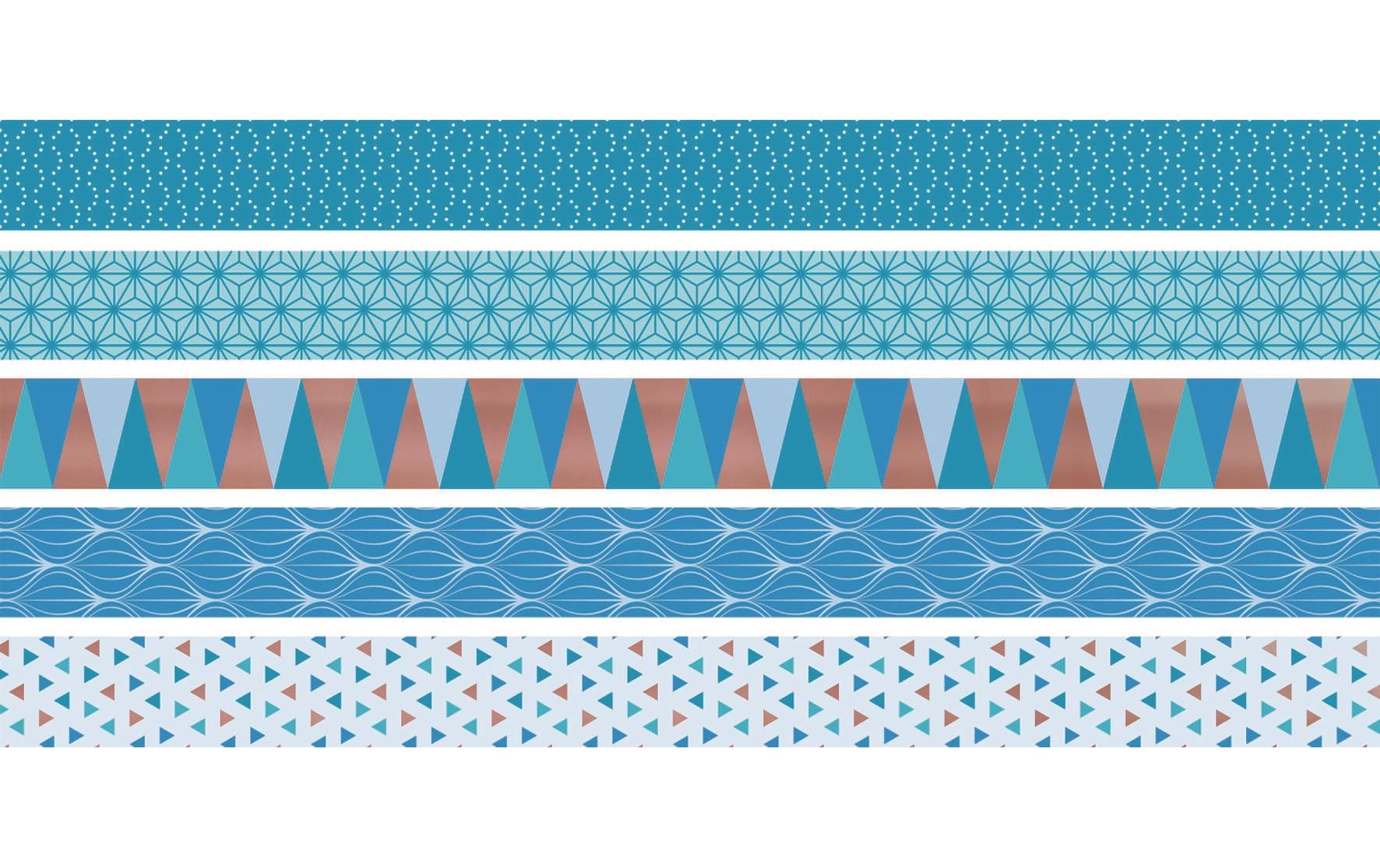 Heyda Washi Tape Triangle azur 1 Dispenser mit 5 Rollen
