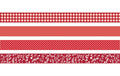 Heyda Washi Tape Colour Code red 4 Rollen im Dispenser mit Abreisskante