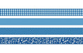 Heyda Washi Tape Colour Code azur 4 Rollen im Dispenser mit Abreisskante