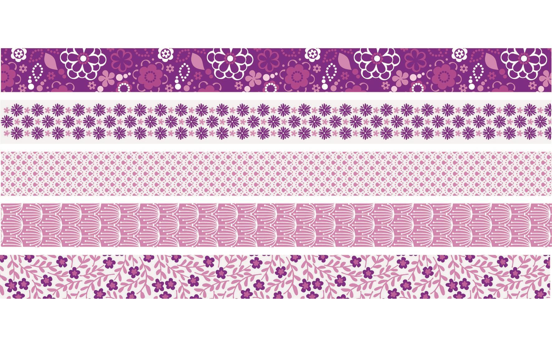 Heyda Washi Tape Blumen mini pink 1 Dispenser mit 5 Rollen