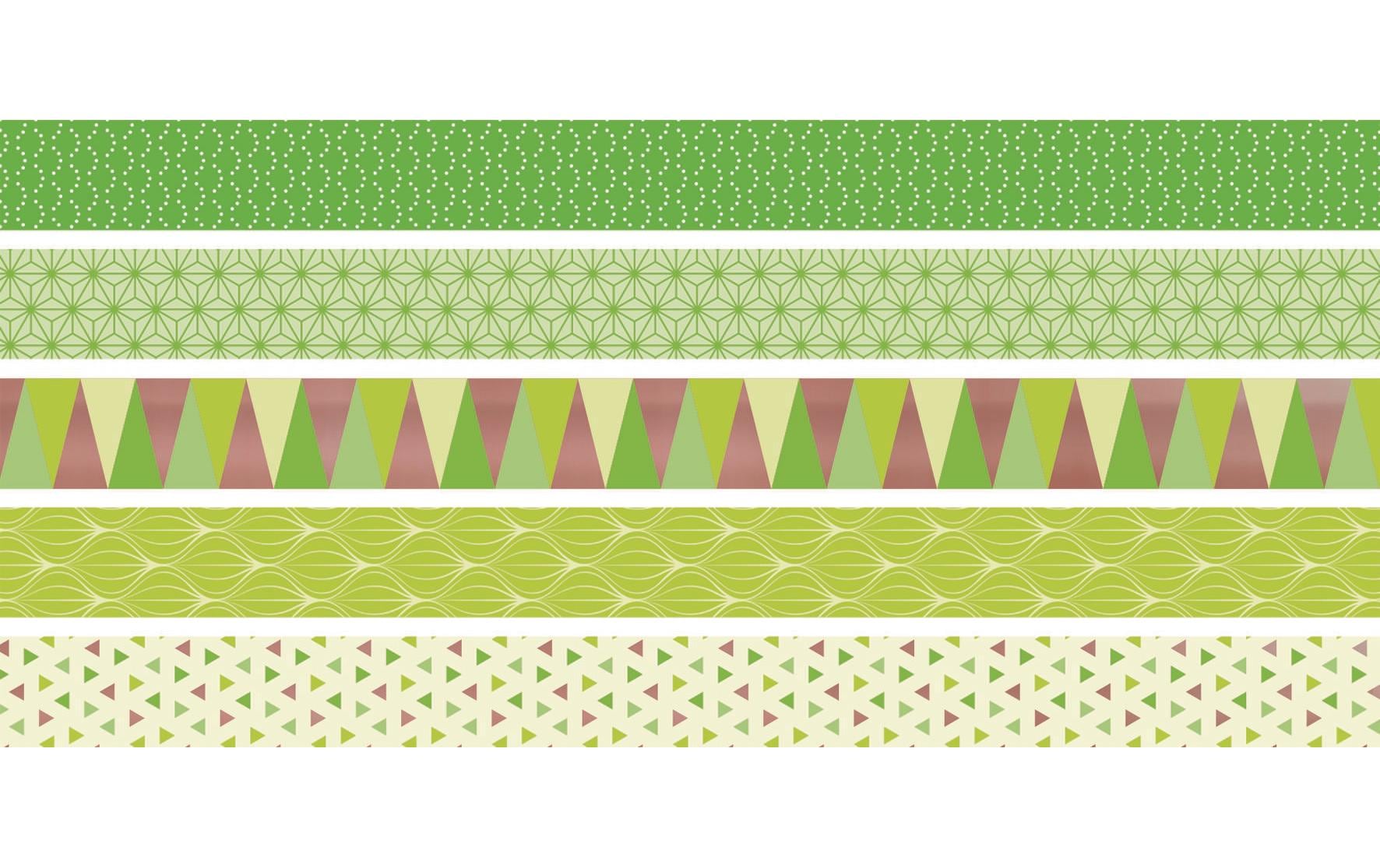 Heyda Washi Tape Triangle lime 1 Dispenser mit 5 Rollen