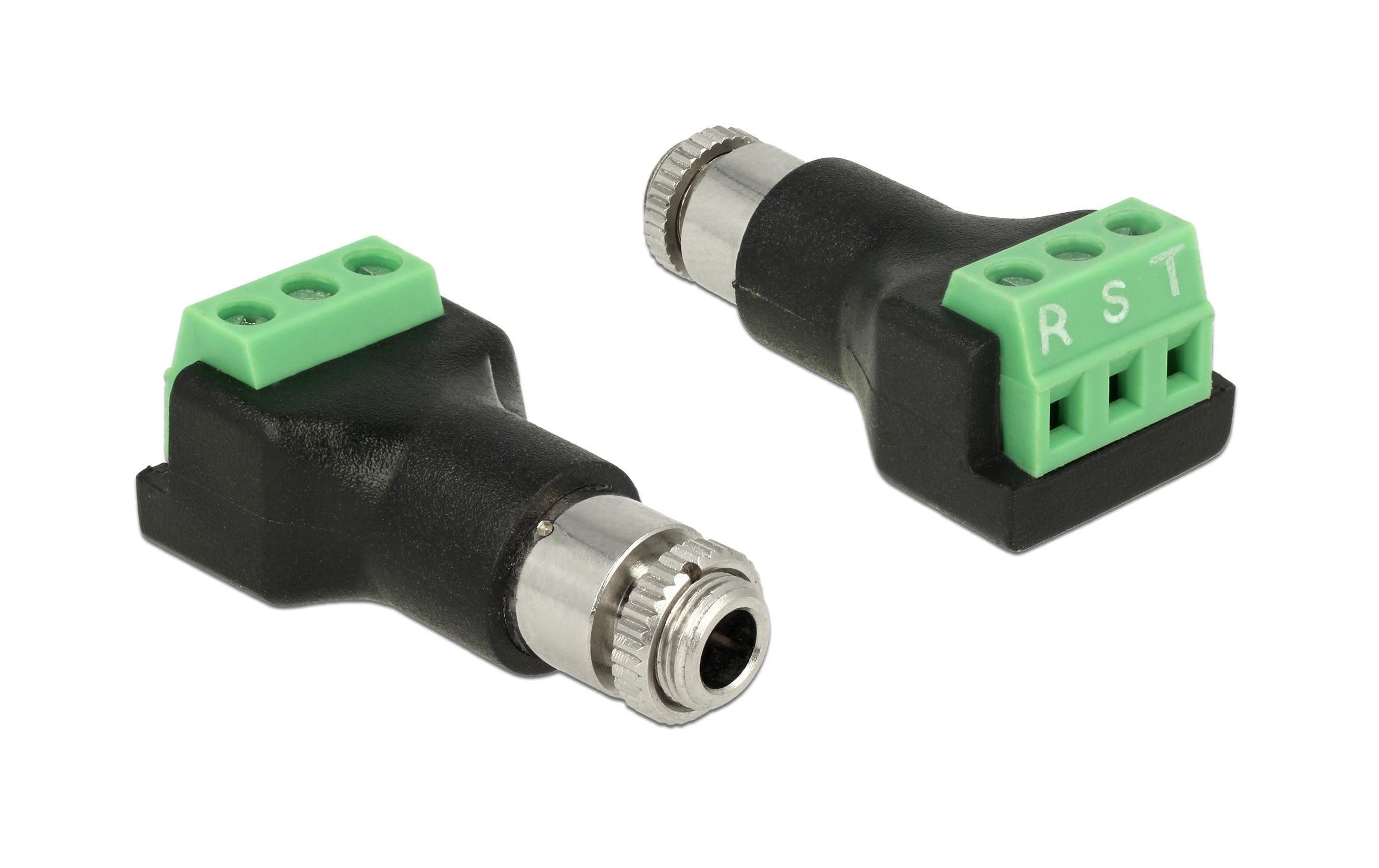 Delock Terminalblock 3.5mm Klinke Buchse 3 Pin Terminalblock