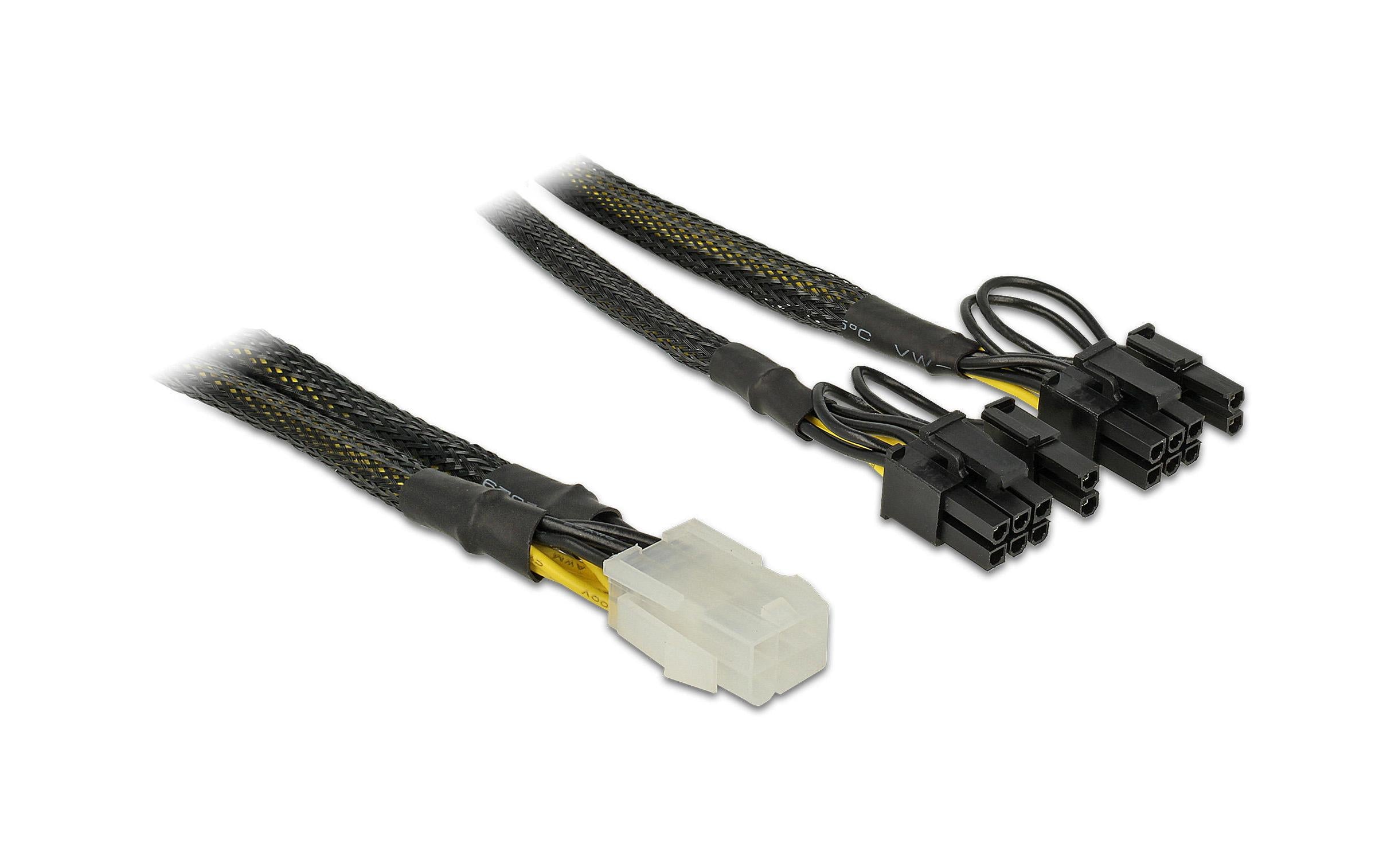 6Pin auf 2x 8Pin oder 2x 6Pin Stromadapter für PCI-Express Highend Grafikkarten, 30cm