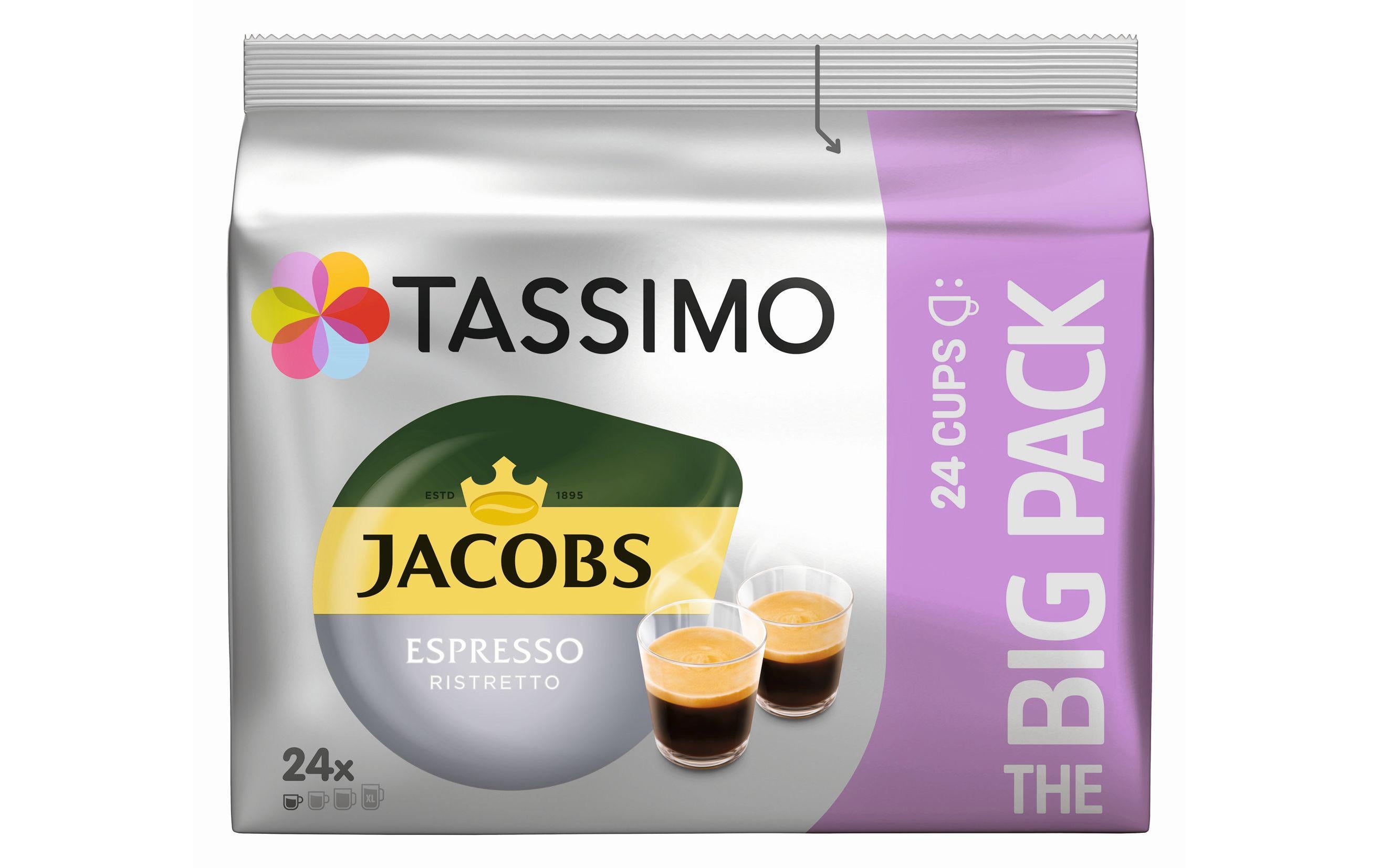 Tassimo T DISC Jacobs Espresso Ristretto Bigpack, 1 Packung à 24 Portionen