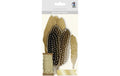 Ursus Deko-Set Federn gold, 6 Federn, 5 Papierfedern, Garn