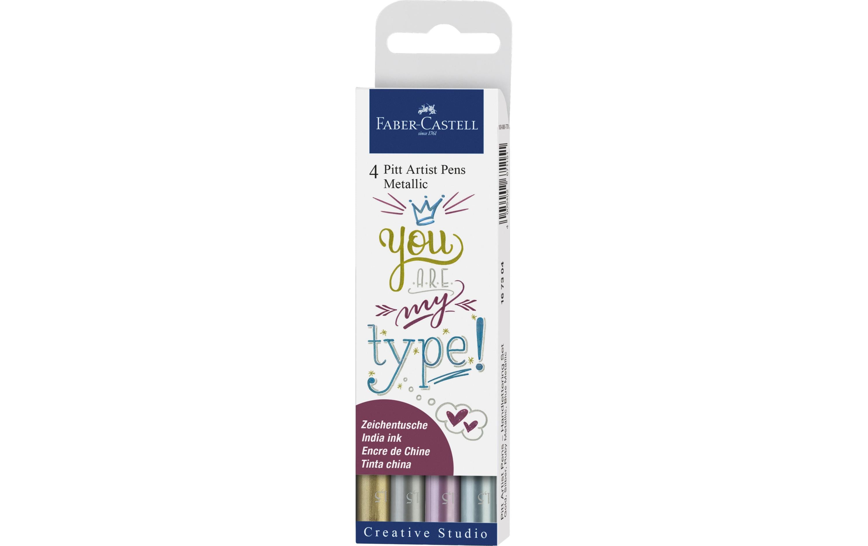 Faber-Castell PITT Artist Pen Metallic 4er Etui, 1.5
