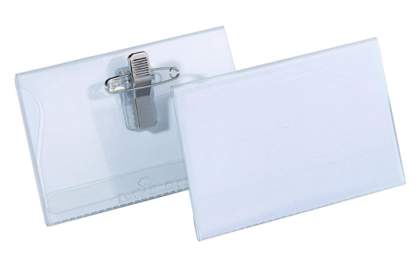 Durable Namensschilder m. Kombiklemme 90 x 54 mm 50 Stück