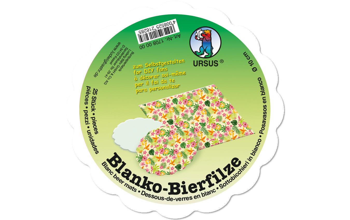 URSUS Papp-Bierdeckel Wellenrand 100 Stück, 10cm