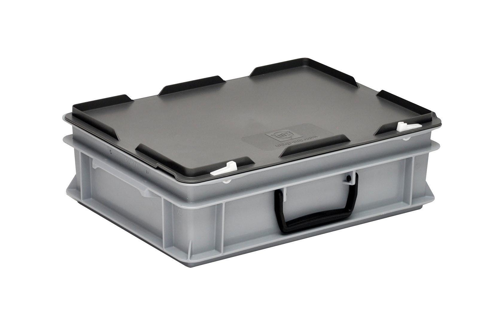 Utz Koffer 400x300x132 Deckel mit Schnappverschlüssen