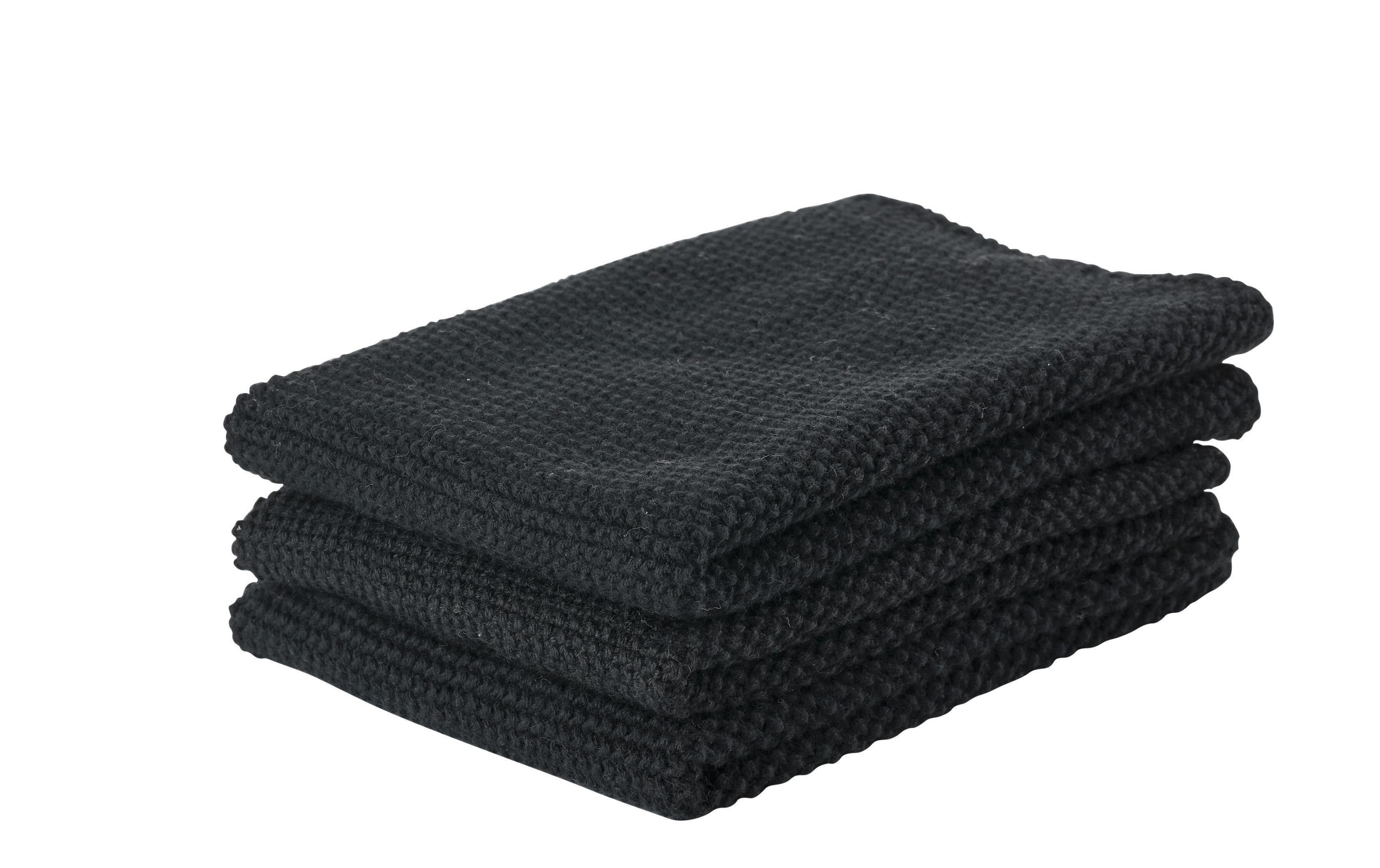 Zone Abwaschlappen 3er Set schwarz 100% Baumwolle, 27x27cm