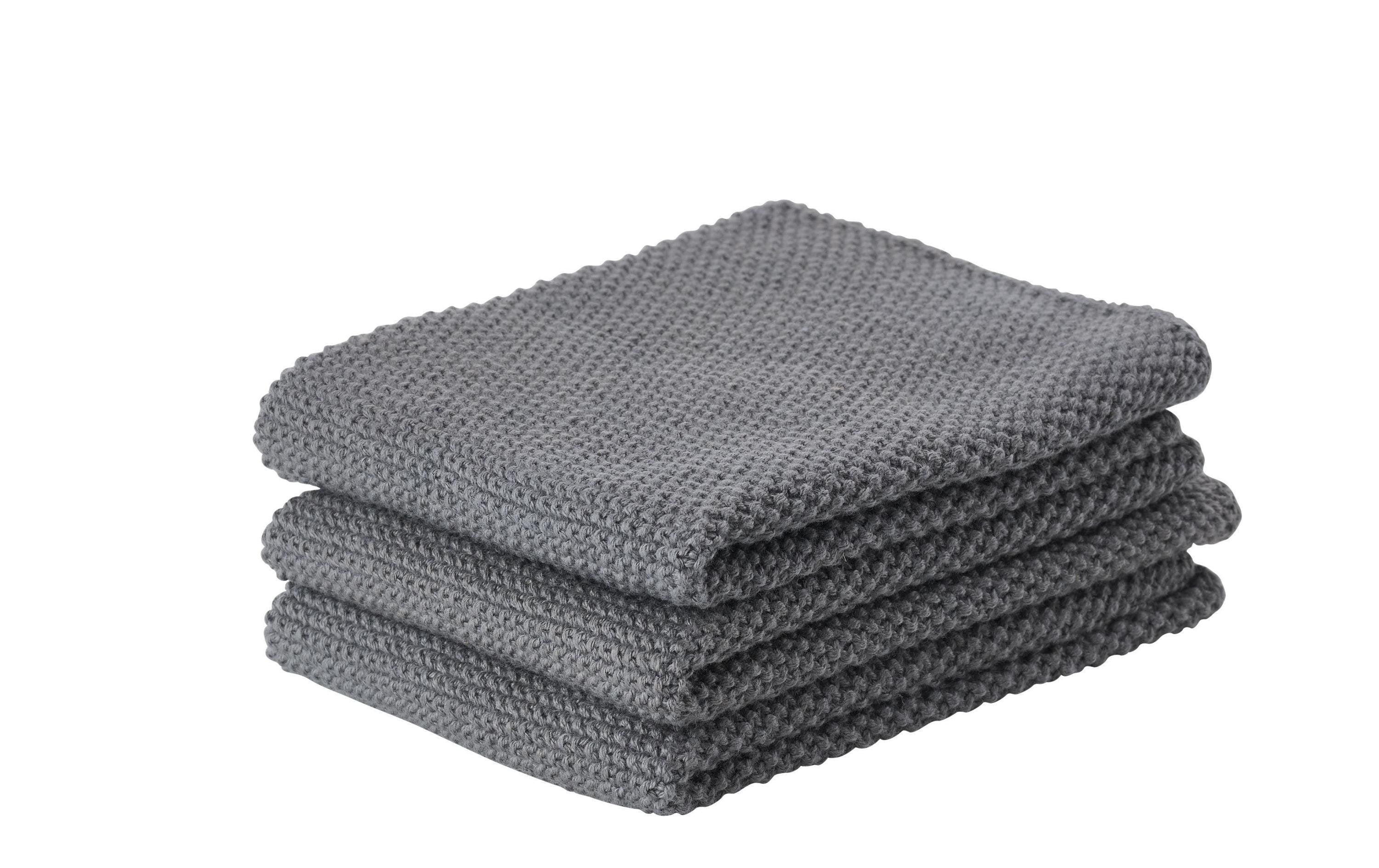 Zone Abwaschlappen 3er Set grau 100% Baumwolle, 27x27cm