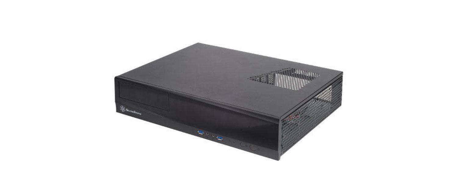 SilverStone HTPC SST-ML03B, ohne NT Alu Frontblende black 440x105x340mm(BxHxT)
