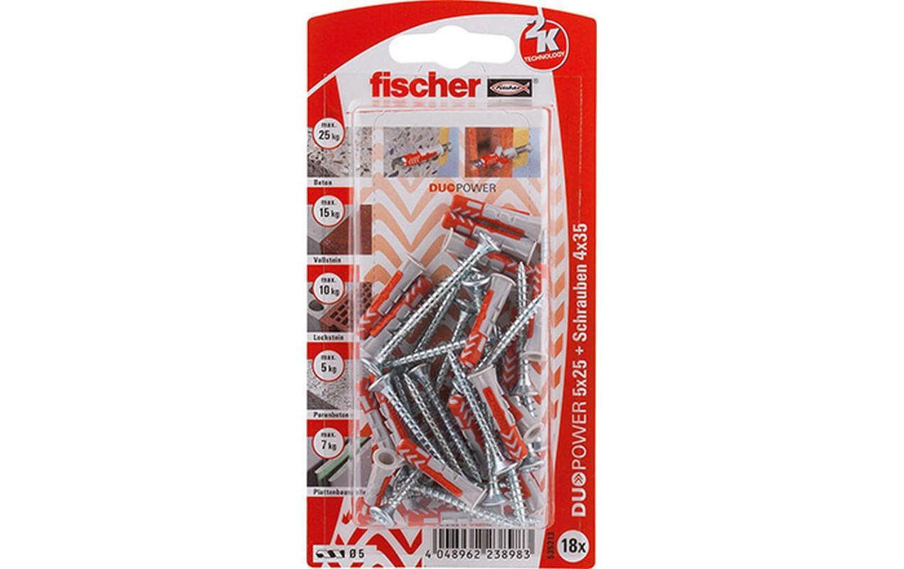 Fischer 534996 DUOPOWER 5X25 S K NV 18 Stück