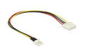 Floppy Stecker - Molex Stromadapter , 30cm 5&12 Volt,für Molex Endgerät - Floppy Strom