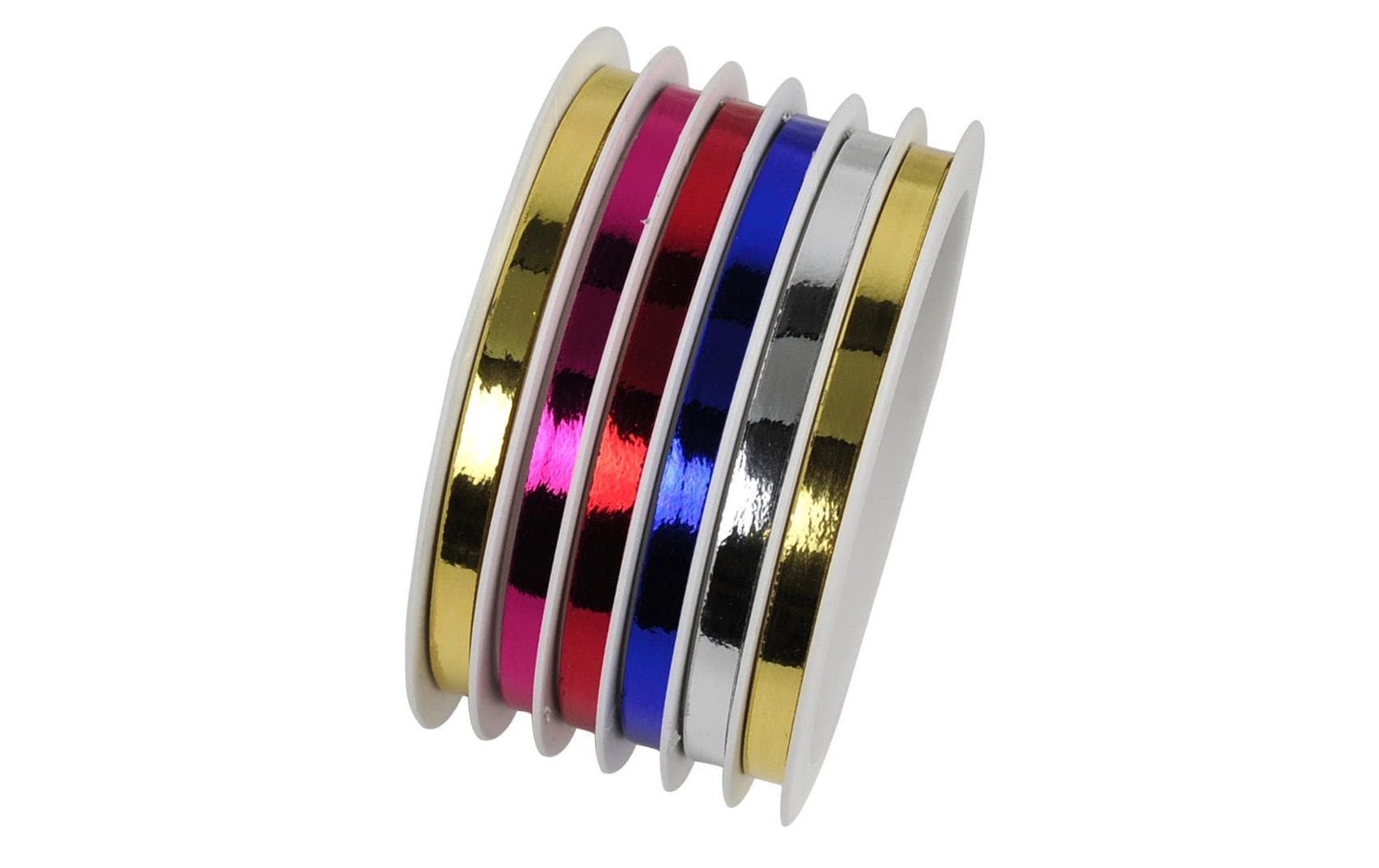 Goldina Kräuselband Multispule metallic Spule mit 6 x 5 m, 5 mm breit
