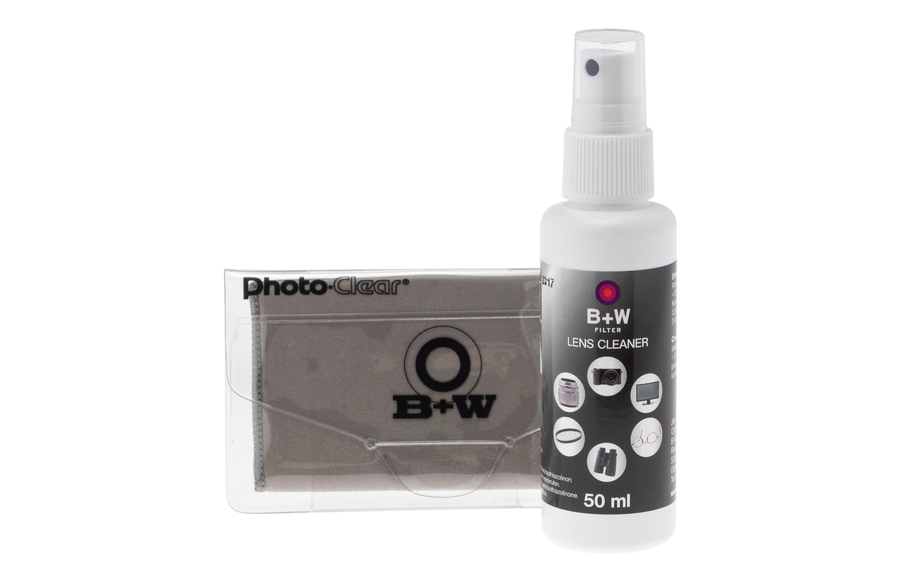 B+W Lens Cleaner Reinigungsset Pumpspray u. Reinigungstuch