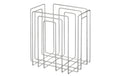 TMP Zeitungsbinder bis A4 glanzverchromt Masse: B 37 x H 37 x T 27 cm