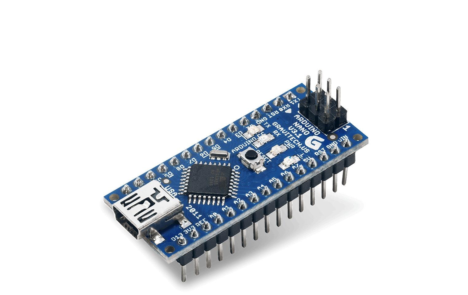 Arduino Nano: Multifunktionales Board ATmega328 16Mhz, Mini-USB