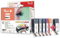 Peach Tinte Canon Combi Pack Plus m. Chip CLI-8, 2xPGI-5