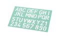 Linex: Schriftschablone Standart Schriftschablone mittel