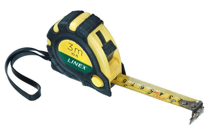 Linex Massband 3m Stop-and-go Blockierfunktion