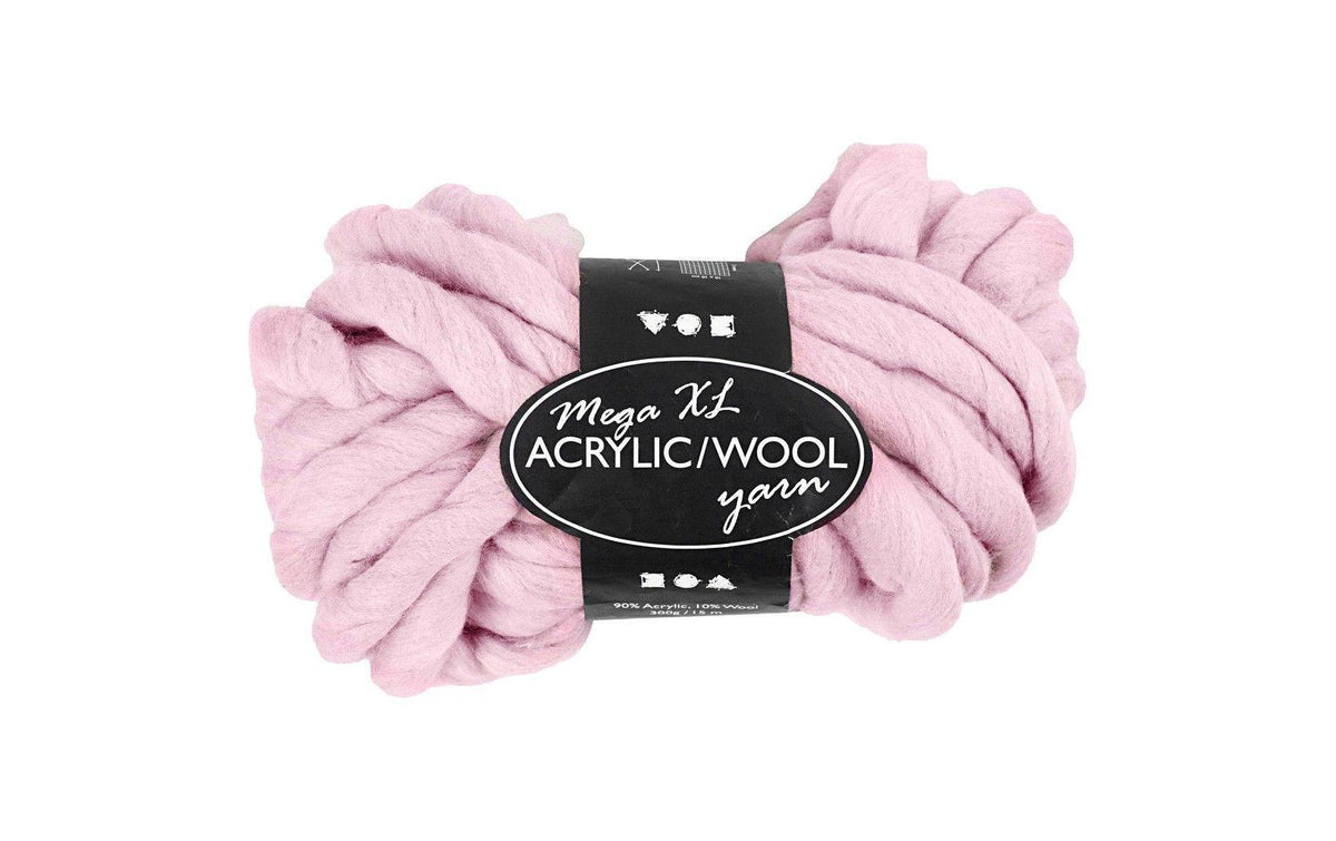 Creativ Company Acrylwolle XL rosa 300g, 15 m, MaschenprobeL 2 M x 3 R