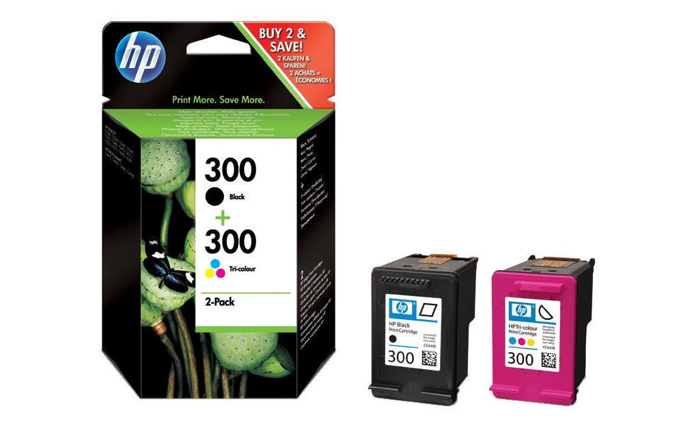 HP Combopack Nr. 300 - 4 Farben (CG846EE) je 4ml, Seitenkapazität: ~ 200 Seiten