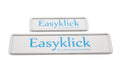 EASYKLICK Kennzeichenhalter Set Langformat, silber, ABS-Kunststoff