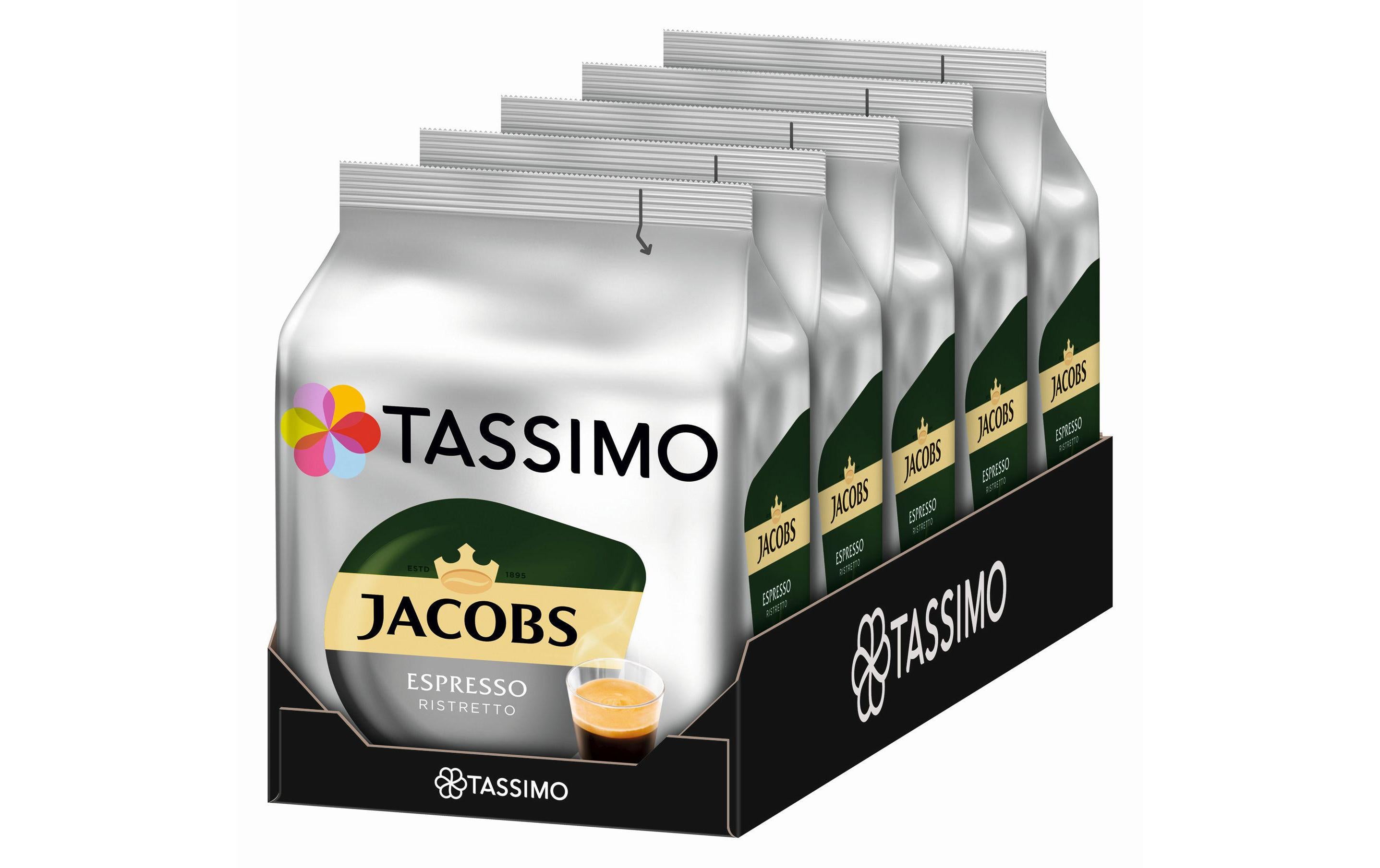 Tassimo T DISC Jacobs Espresso Ristretto Karton à 5 Packungen (mit je 16 T DISCS)