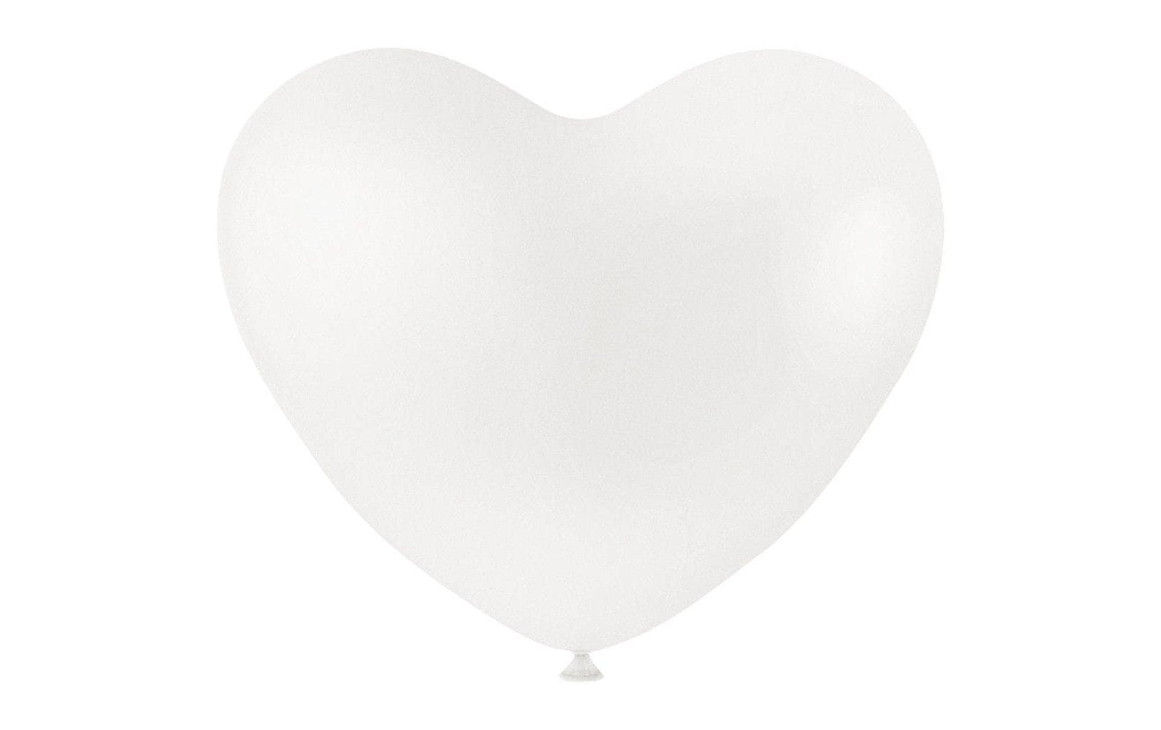 Creativ Company Ballons in Herzform weiss 8 Stück