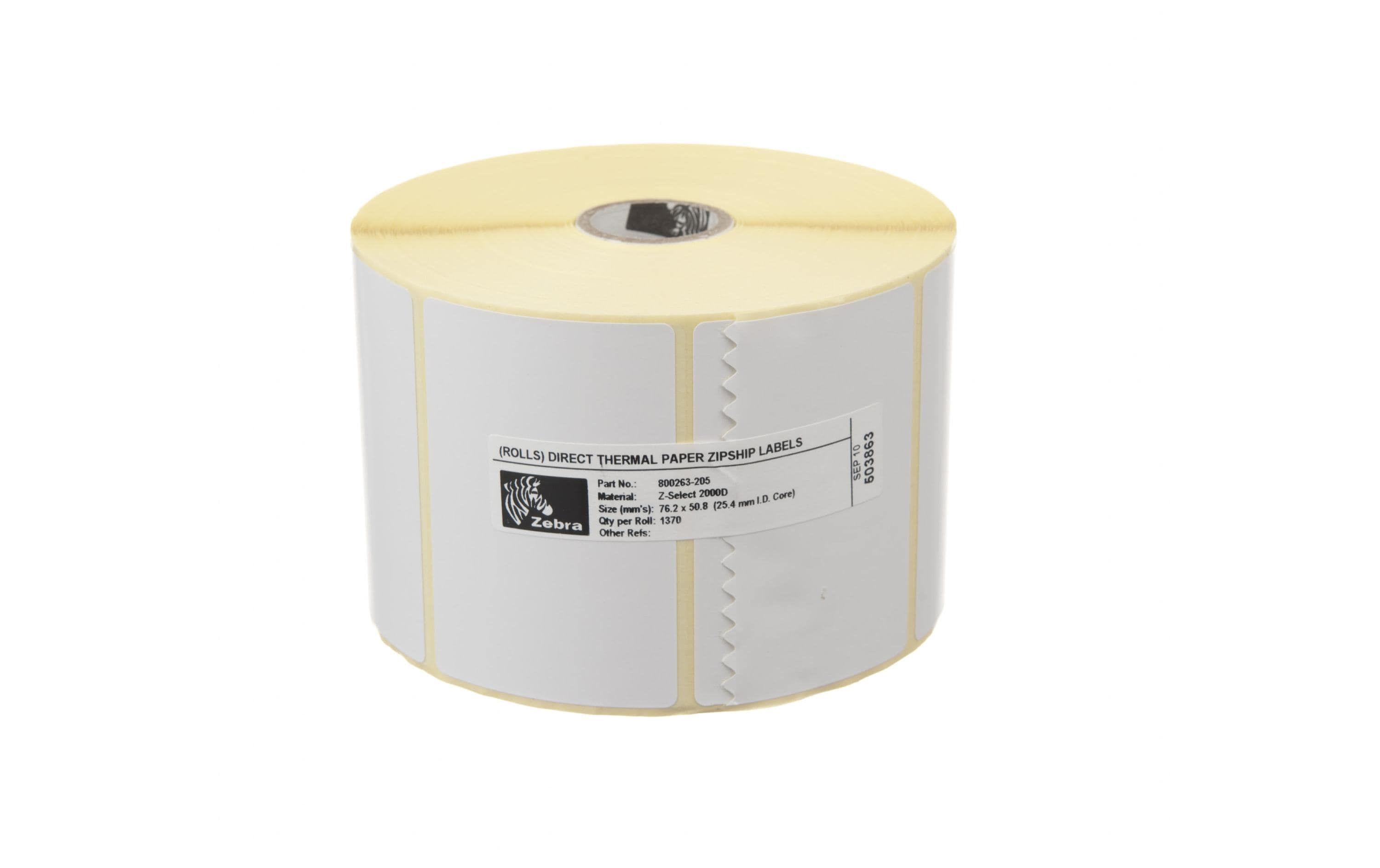 Zebra Etikette Thermo Direkt, 76x51mm 1 Rolle, Z-select 2000D